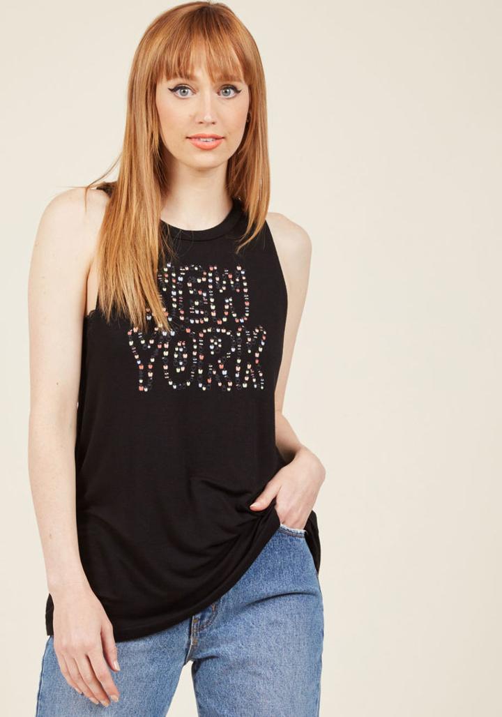 Modcloth Big Apple Admiration Tank Top In 1x