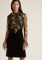 Annasui Anna Sui Guild Of Glamour Long Sleeve Dress In 0