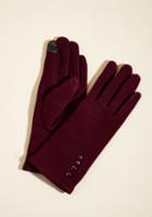 Modcloth Elegant Adieu Texting Gloves In Cranberry