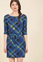  Plaid Influence Sheath Dress In M