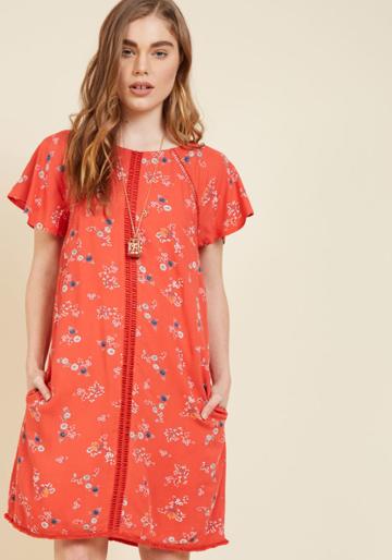 Modcloth Whimsical Wildflowers Shift Dress