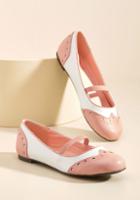  Wingtip The Balance Oxford Flat In Pink In 8