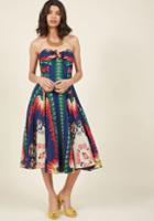 Annasui Unique New York Strapless Midi Dress In 2
