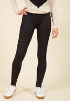  Shape A Leg Leggings In Black Chevron In S/m