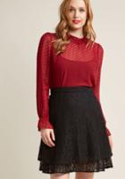 Modcloth Lacy Lady A-line Mini Skirt In 4x