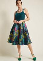 Collectif Collectif Bringing Brilliance Fit And Flare Dress In Xs