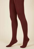 Modcloth Accent Your Ensemble Tights In Merlot