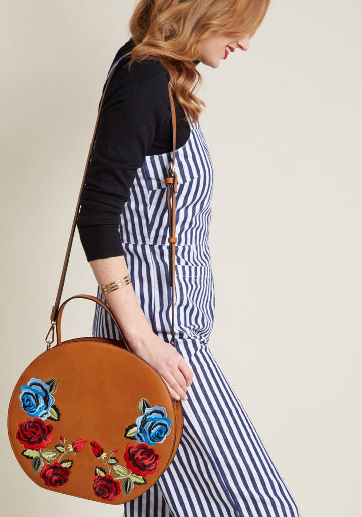 Modcloth Brilliance In Bloom Embroidered Bag