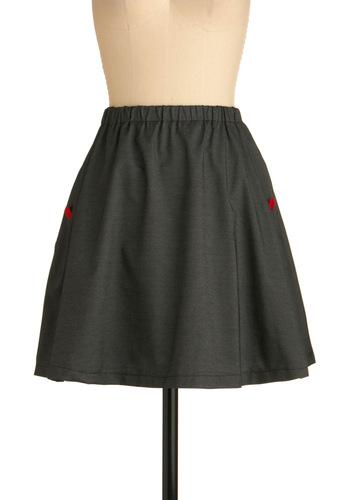 Is It Delicious Skirt in Dark Denim