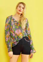 Modcloth Proven Groovy Long Sleeve Top