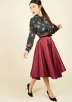  Mellifluous Maven Midi Skirt In Ruby In Xl