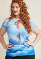 Modcloth Go With The Float Graphic T-shirt In Kitten In M