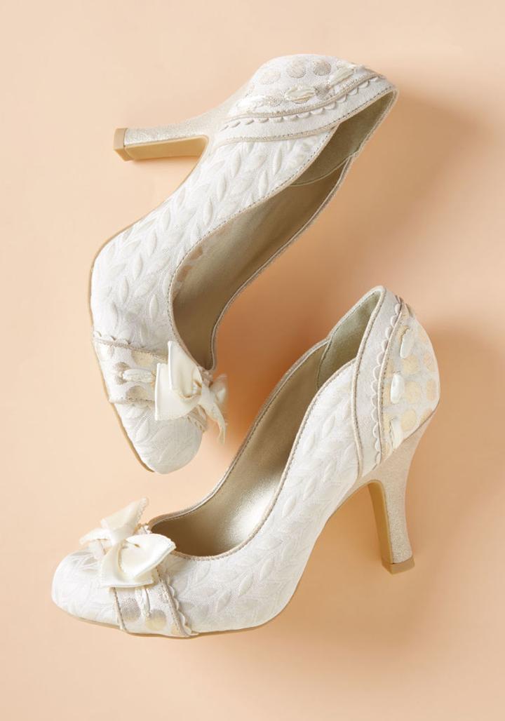 Rubyshoo Ruby Shoo Get Ready, Get Fete Heel In Ivory In 36