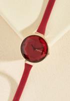 Rumbatime The Bevel Is In The Details Watch In Ruby