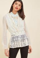  Delicate Diner Lace Jacket In Eggshell In S