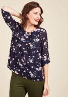  Fleurs, Of Course Floral Top In S
