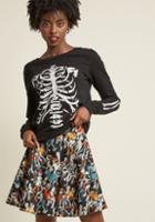 Modcloth What Do You Haunt From Me? Skater Skirt In Zombies