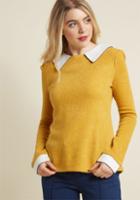 Modcloth Wine Appreciation Sweater In Goldenrod In 2x