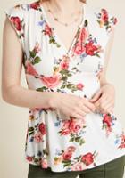 Modcloth Secret To Sweetness Surplice Top In L