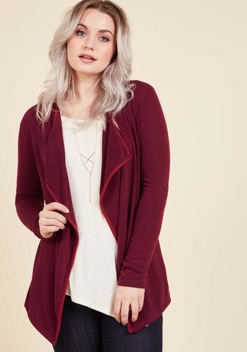 Bold And Balanced Cardigan In Merlot In S
