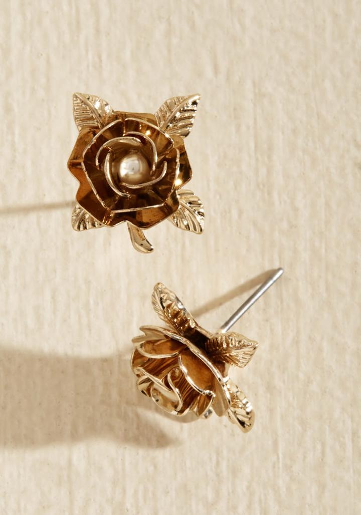 Modcloth Fleur Often Than Not Earrings