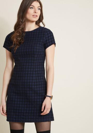 Louche Louche Velvet Check Sheath Dress In 16 (uk)