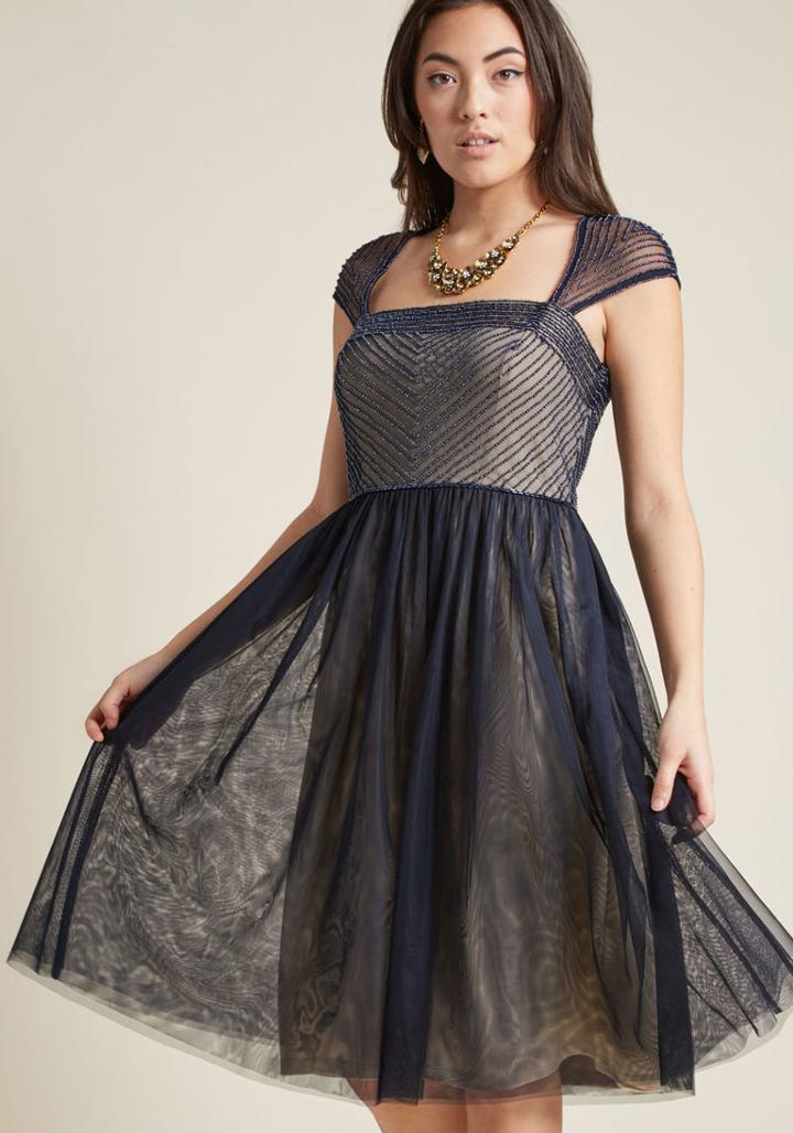 Adriannapapell Adrianna Papell Deco Beaded A-line Dress In 10