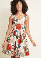 Modcloth Elegant Excellence Floral Dress In 3x