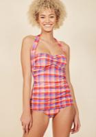  Bathing Beauty One-piece Swimsuit In Harvest Plaid In 14