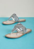 Modcloth Thrilled And Thriving Beaded Sandal In 9