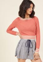 Modcloth Midtown Mixer Sweater In Punch