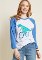 Modcloth T. Rex To-go Raglan Graphic Tee In M