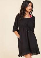  From Swimming To Snacking Cover-up Dress In Black In S