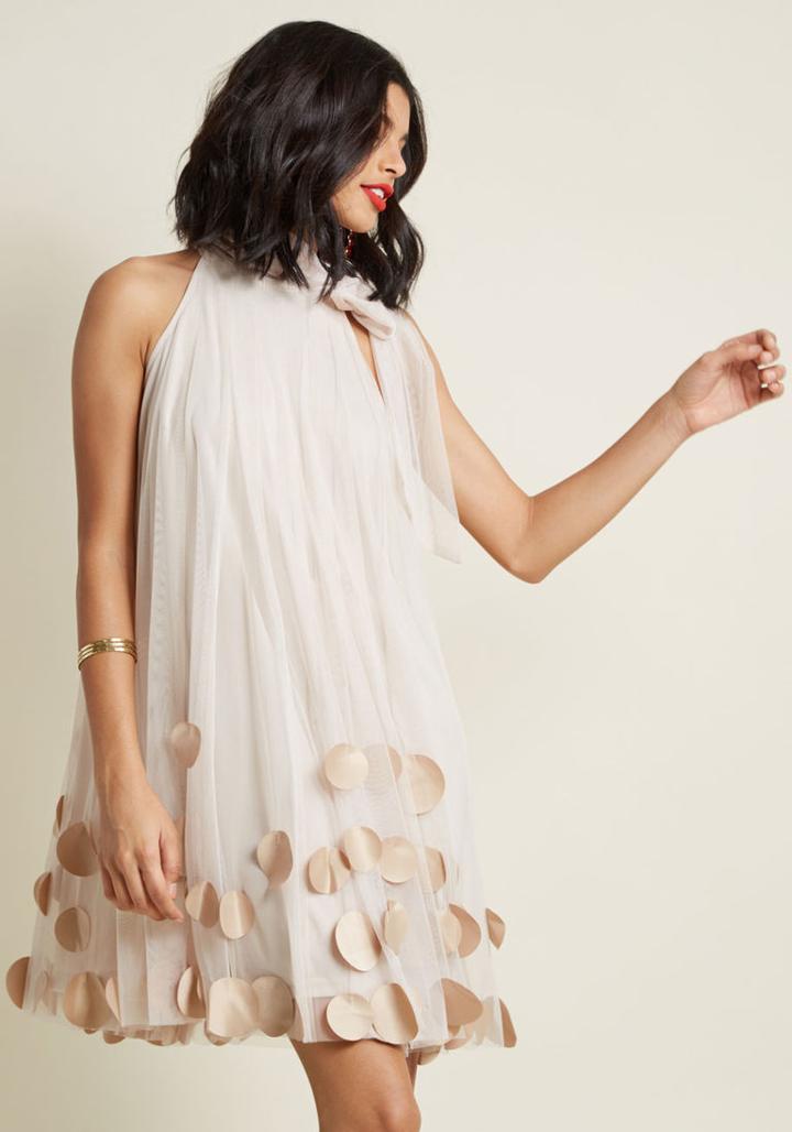 Ryu All Neutral Shift Dress In M
