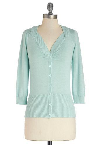 Meringue My Day Cardigan In Mint From Modcloth