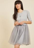  Soiree Sophistication A-line Dress In Smoke In L