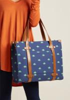 Modcloth Camp Director Zipped Tote In Stegosaurus