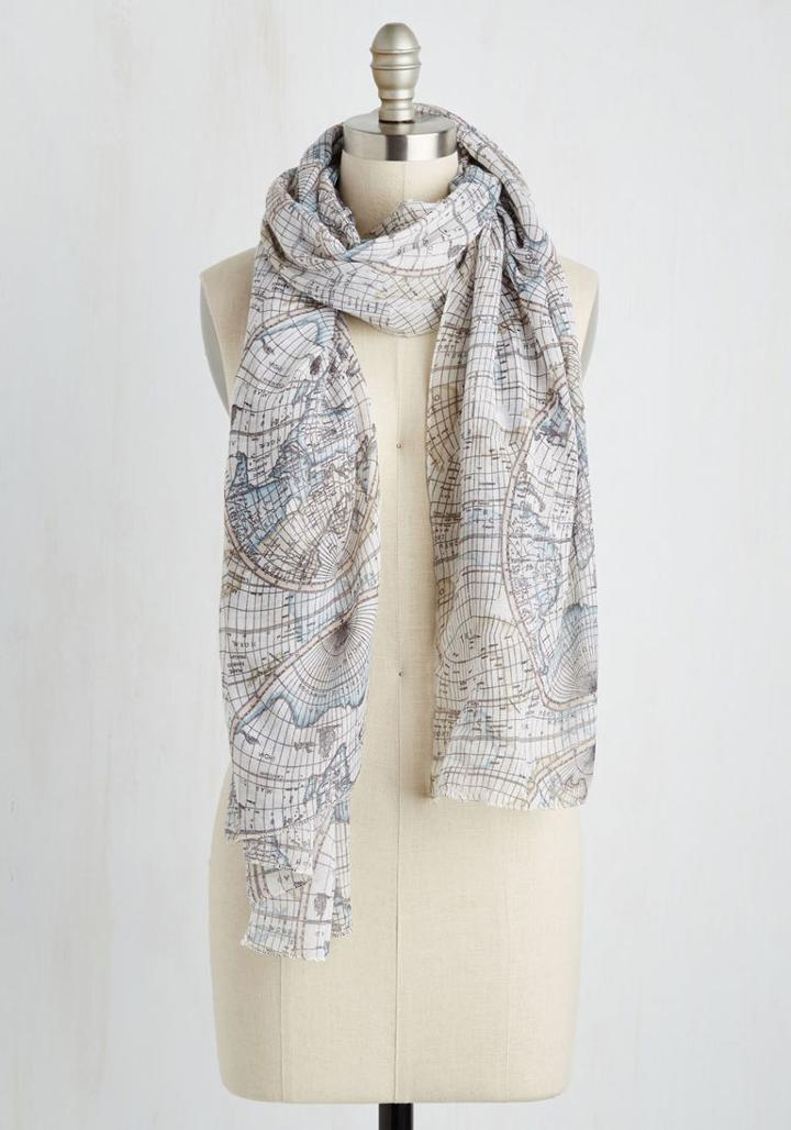 Modcloth Style A La Cartography Scarf