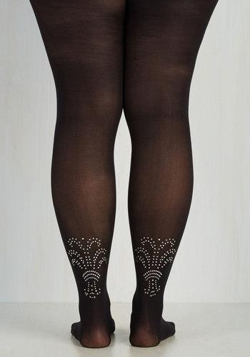 Prettypollyhosiery Embellished Ensemble Tights - Xl-xxl