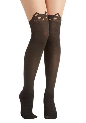 Tabbisocks/viewpoint Intl Corp Mew've Got It! Tights From Modcloth