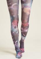 Modcloth Into The Atmosphere Tights In Multi In 3x