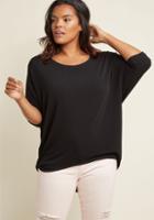 Modcloth Sports Rapport Top In Raven In Xl