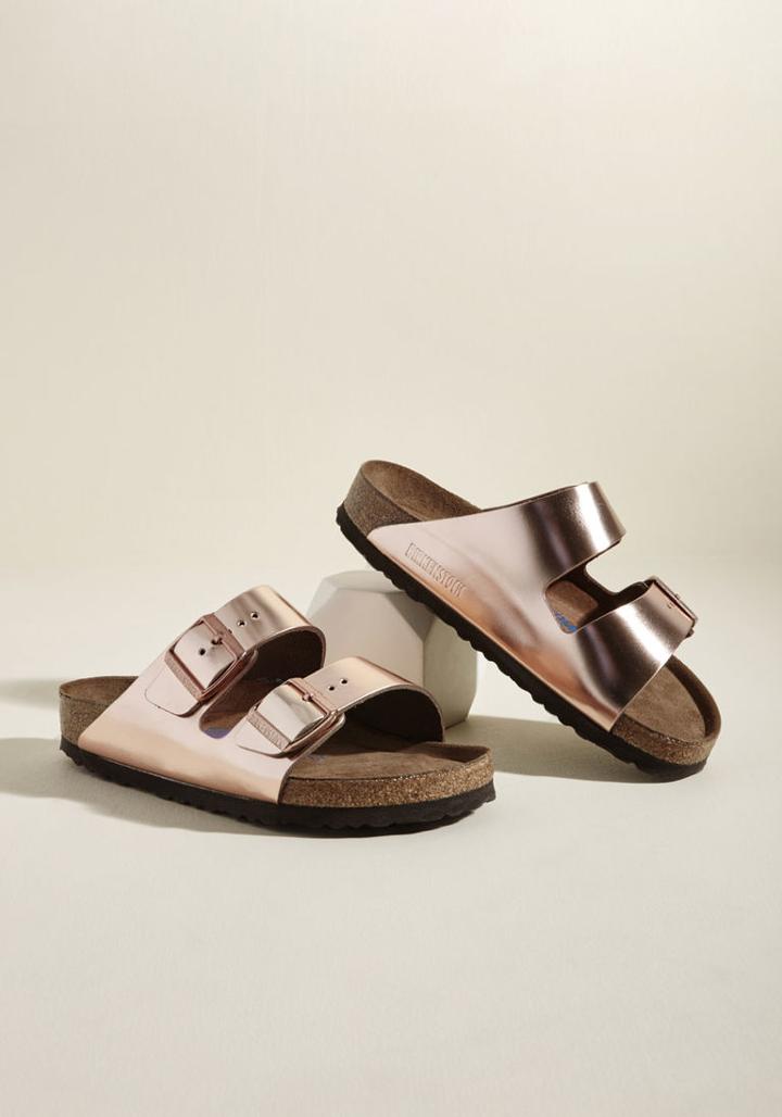 Birkenstock Strappy Camper Sandal In Rose Gold In 41