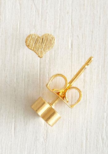 Fameaccessories Hearts Of Gold Earrings