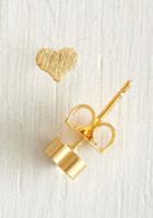 Fameaccessories Hearts Of Gold Earrings