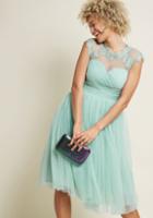 Modcloth Emphasis On Opulence Fit And Flare Dress In Mint In Xs