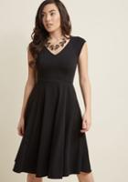 Modcloth Date Night Done Right A-line Dress In Black In Xxs