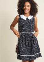 Modcloth All Eyes On Unique A-line Dress In Science In 4x