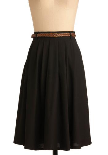 Modcloth Breathtaking Tiger Lilies Skirt In Black