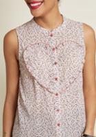 Modcloth Sweet And Smart Sleeveless Top In S